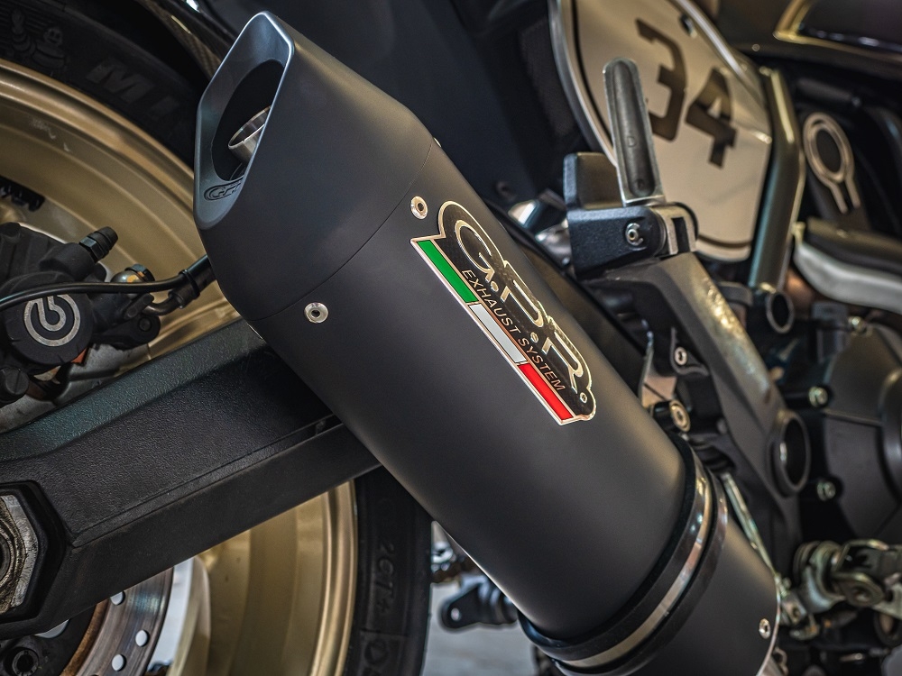 Egzoz ile uyumlu Ducati Scrambler 800 2015-2016, Furore Nero, Egzoz yasal, onaylı, çıkarılabilir db killer ve bağlantı borulu susturucu 