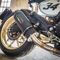 Egzoz ile uyumlu Ducati Scrambler 800 2015-2016, Furore Nero, Egzoz yasal, onaylı, çıkarılabilir db killer ve bağlantı borulu susturucu 