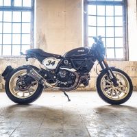 GPR exhaust compatible with  Ducati Scrambler 800  2015-2016, New Grand Prix Evo Poppy, Homologated legal slip-on exhaust including removable db killer and link pipe 