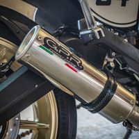 Exhaust compatible with Ducati Scrambler 800 2017-2020, M3 Inox , Slip-on exhaust legal for UK and non-EU markets including link pipe and removable db killer 
