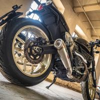 Egzoz ile uyumlu Ducati Scrambler 800 2015-2016, Powercone Evo, Egzoz yasal, onaylı, çıkarılabilir db killer ve bağlantı borulu susturucu 