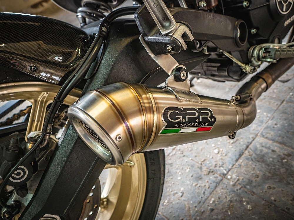 Egzoz ile uyumlu Ducati Scrambler 800 2015-2016, Powercone Evo, Egzoz yasal, onaylı, çıkarılabilir db killer ve bağlantı borulu susturucu 