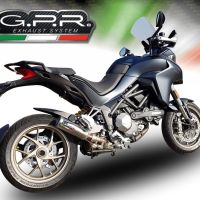 Egzoz ile uyumlu Ducati Multistrada 1260 2018-2020, M3 Titanium Natural, Egzoz yasal, onaylı, çıkarılabilir db killer ve bağlantı borulu susturucu 