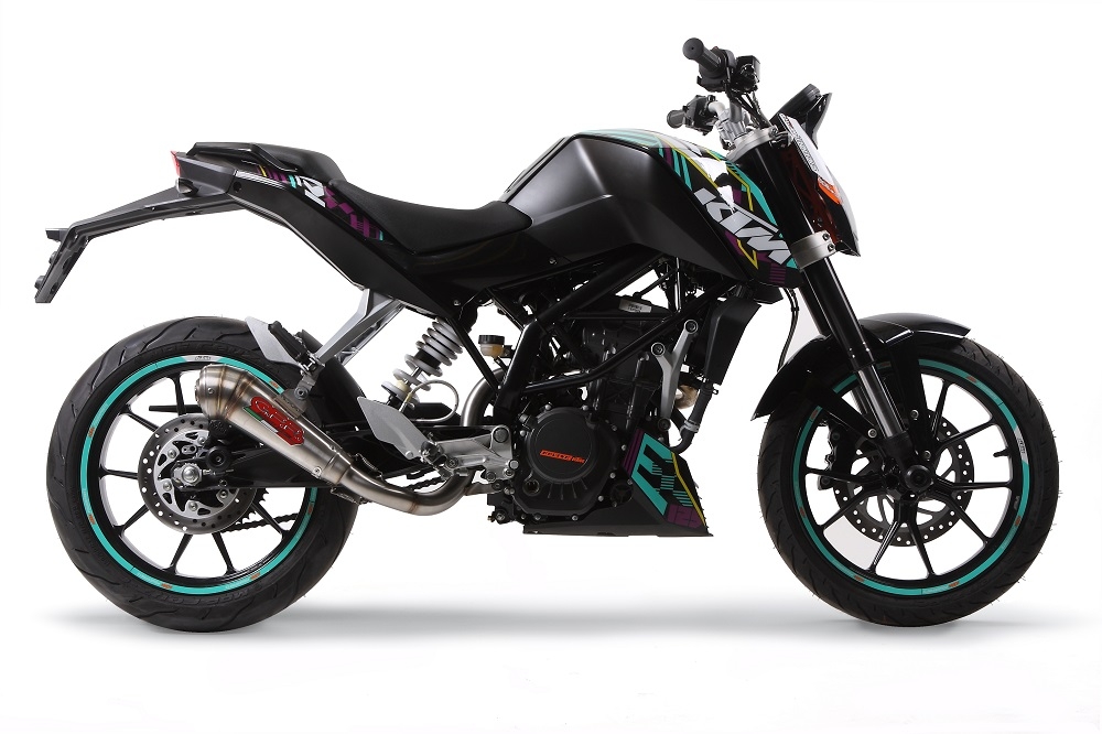 Egzoz ile uyumlu Ktm Duke 125 2011-2016, Powercone Evo, Onaylı egzoz, bağlantı borusu ve çıkarılabilir db öldürücü dahil Avrupa DIŞI pazarlar için yasal 