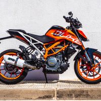 Egzoz ile uyumlu Ktm Rc 390 2017-2020, Albus Evo4, Egzoz yasal, onaylı, çıkarılabilir db killer ve bağlantı borulu susturucu 