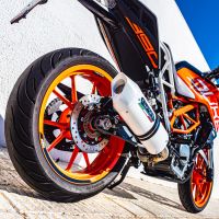 Egzoz ile uyumlu Ktm Rc 390 2017-2020, Albus Evo4, Egzoz yasal, onaylı, çıkarılabilir db killer ve bağlantı borulu susturucu 