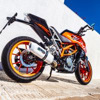 Egzoz ile uyumlu Ktm Rc 390 2017-2020, Albus Evo4, Egzoz yasal, onaylı, çıkarılabilir db killer ve bağlantı borulu susturucu 