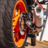 Egzoz ile uyumlu Ktm Rc 390 2017-2020, Albus Evo4, Egzoz yasal, onaylı, çıkarılabilir db killer ve bağlantı borulu susturucu 