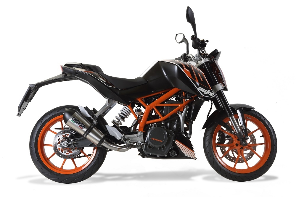 GPR exhaust compatible with  Ktm Duke 390 2013-2016, New Grand Prix Evo Titanium, Racing slip-on exhaust including link pipe 