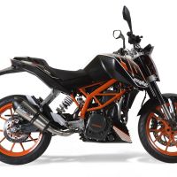 GPR exhaust compatible with  Ktm Duke 390 2013-2016, New Grand Prix Evo Titanium, Racing slip-on exhaust including link pipe 