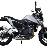 Egzoz ile uyumlu Ktm Duke 690 2012-2016, Albus Evo4, Egzoz yasal, onaylı, çıkarılabilir db killer ve bağlantı borulu susturucu 