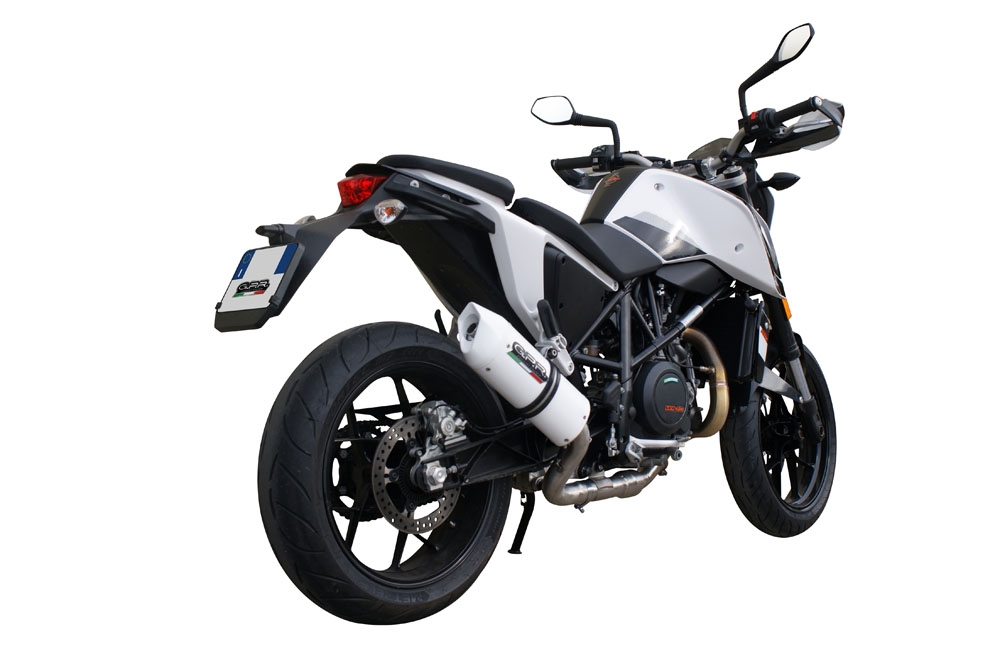 Egzoz ile uyumlu Ktm Duke 690 2012-2016, Albus Evo4, Egzoz yasal, onaylı, çıkarılabilir db killer ve bağlantı borulu susturucu 