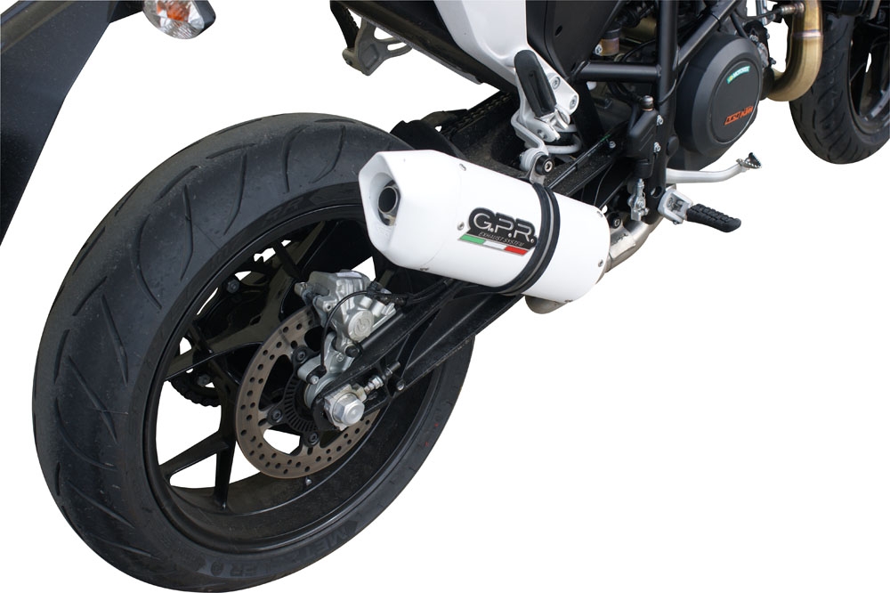 Egzoz ile uyumlu Ktm Duke 690 2012-2016, Albus Evo4, Egzoz yasal, onaylı, çıkarılabilir db killer ve bağlantı borulu susturucu 