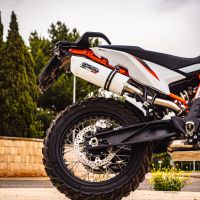 Egzoz ile uyumlu Ktm Duke 890 2021-2024, Albus Evo4, Egzoz yasal, onaylı, çıkarılabilir db killer ve bağlantı borulu susturucu 
