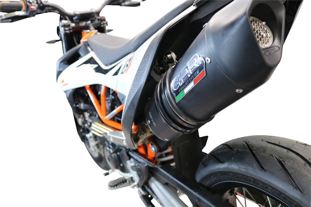 Egzoz ile uyumlu Ktm Enduro 690 R 2019-2020, Furore Evo4 Nero, Onaylı egzoz, bağlantı borusu ve çıkarılabilir db öldürücü dahil Avrupa DIŞI pazarlar için yasal 