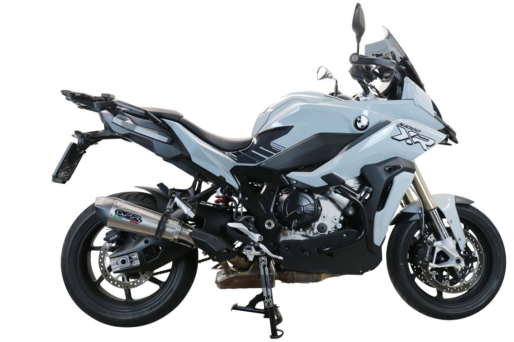 GPR exhaust compatible with  Bmw S 1000 XR -M  2020-2025, New Grand Prix Evo Titanium, Homologated legal slip-on exhaust including removable db killer and link pipe 
