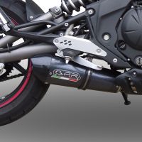 GPR exhaust compatible with  Cf Moto Nk 650 2012-2016, New Grand Prix Evo Poppy, Homologated legal slip-on exhaust including removable db killer and link pipe 
