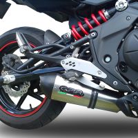 GPR exhaust compatible with  Cf Moto Nk 650 2012-2016, New Grand Prix Evo Titanium, Homologated legal slip-on exhaust including removable db killer and link pipe 