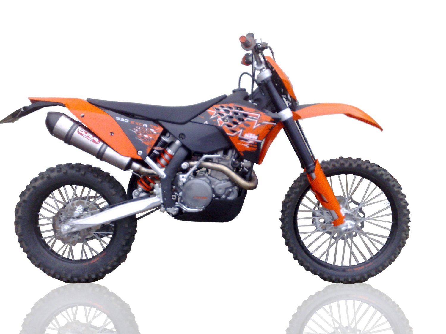 GPR exhaust compatible with  Ktm XCF-W 350 2012-2016, New Grand Prix Evo Titanium, Homologated legal slip-on exhaust including removable db killer and link pipe 