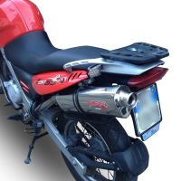 Exhaust compatible with Bmw F 650 Gs 2004-2013, Trioval, Homologated legal slip-on exhaust including removable db killer and link pipe 