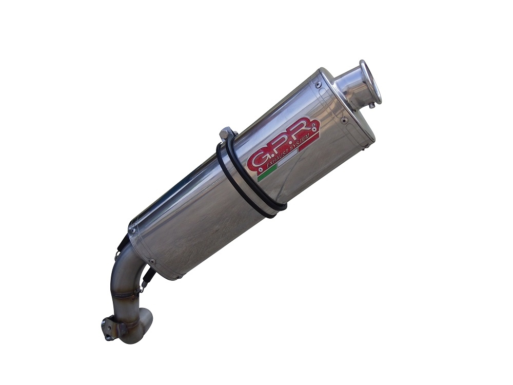 Exhaust compatible with Bmw F 650 St 1993-2002, Trioval, Homologated legal slip-on exhaust including removable db killer and link pipe 