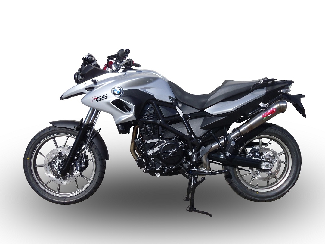 Egzoz ile uyumlu Bmw F 700 Gs 2011-2015, Powercone Evo, Egzoz yasal, onaylı, çıkarılabilir db killer ve bağlantı borulu susturucu 