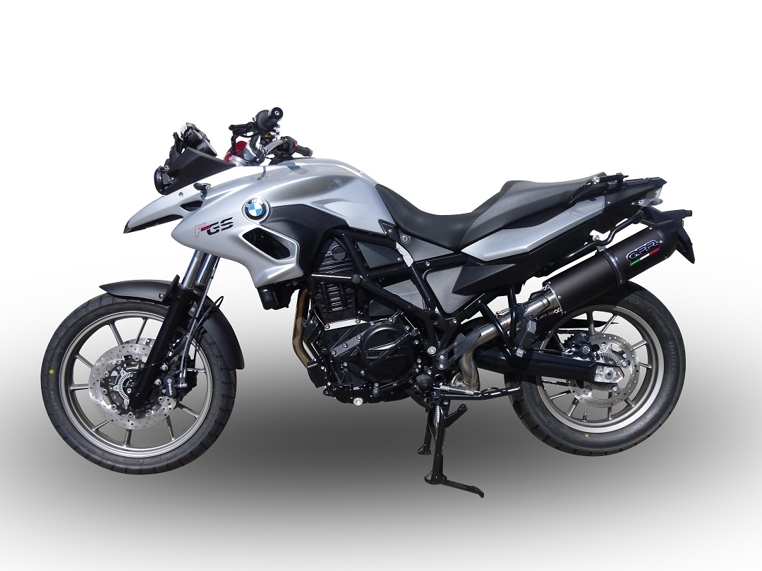 Egzoz ile uyumlu Bmw F 700 Gs 2016-2018, Furore Evo4 Nero, Egzoz yasal, onaylı, çıkarılabilir db killer ve bağlantı borulu susturucu 