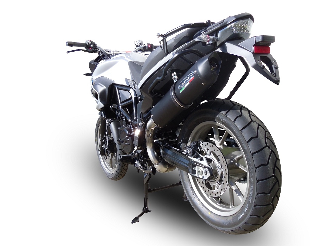 Egzoz ile uyumlu Bmw F 700 Gs 2016-2018, Furore Evo4 Nero, Egzoz yasal, onaylı, çıkarılabilir db killer ve bağlantı borulu susturucu 