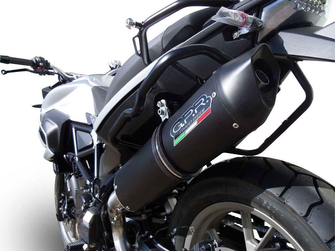 Egzoz ile uyumlu Bmw F 700 Gs 2016-2018, Furore Evo4 Nero, Egzoz yasal, onaylı, çıkarılabilir db killer ve bağlantı borulu susturucu 
