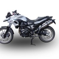 GPR exhaust compatible with  Bmw F 700 Gs 2011-2015, New Grand Prix Evo Titanium, Homologated legal slip-on exhaust including removable db killer and link pipe 
