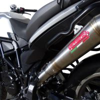 Egzoz ile uyumlu Bmw F 700 Gs 2011-2015, Powercone Evo, Egzoz yasal, onaylı, çıkarılabilir db killer ve bağlantı borulu susturucu 