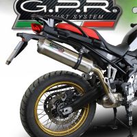 Egzoz ile uyumlu Bmw F 750 Gs 2018-2020, Satinox, Egzoz yasal, onaylı, çıkarılabilir db killer ve bağlantı borulu susturucu 