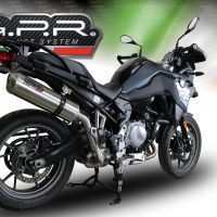 Egzoz ile uyumlu Bmw F 750 Gs 2018-2020, Satinox, Egzoz yasal, onaylı, çıkarılabilir db killer ve bağlantı borulu susturucu 