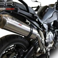Egzoz ile uyumlu Bmw F 750 Gs 2018-2020, Satinox, Egzoz yasal, onaylı, çıkarılabilir db killer ve bağlantı borulu susturucu 