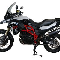 Egzoz ile uyumlu Bmw F 800 Gs 2008-2015, Furore Nero, Egzoz yasal, onaylı, çıkarılabilir db killer ve bağlantı borulu susturucu 