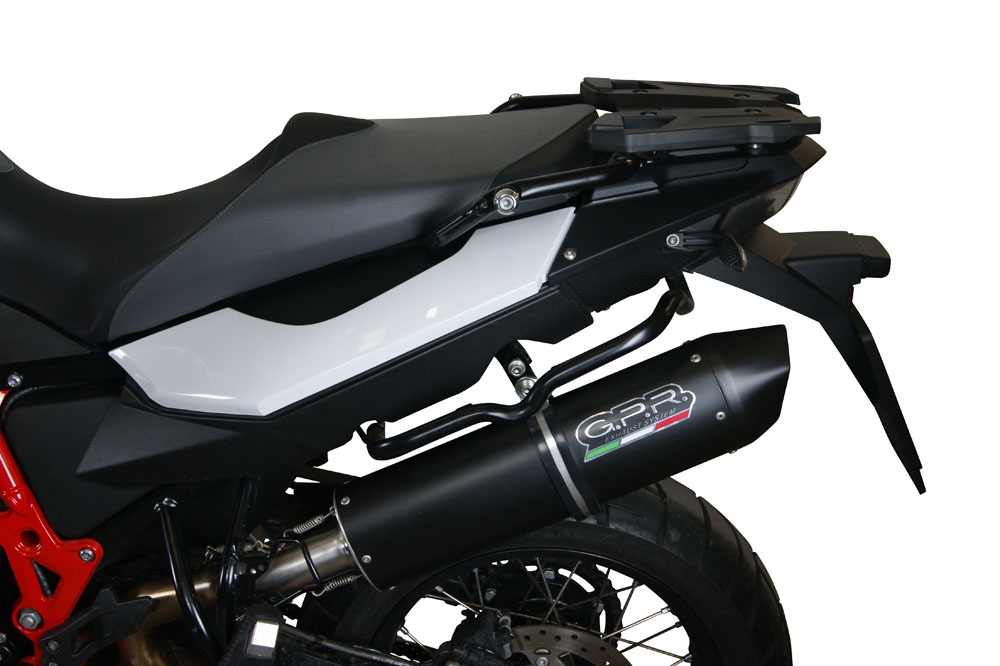Egzoz ile uyumlu Bmw F 800 Gs 2008-2015, Furore Nero, Egzoz yasal, onaylı, çıkarılabilir db killer ve bağlantı borulu susturucu 