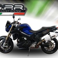 Egzoz ile uyumlu Bmw F 800 R 2009-2014, Albus Ceramic, Egzoz yasal, onaylı, çıkarılabilir db killer ve bağlantı borulu susturucu 