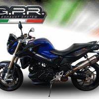 GPR exhaust compatible with  Bmw F 800 R 2015-2016, New Grand Prix Evo Titanium, Homologated legal slip-on exhaust including removable db killer and link pipe 
