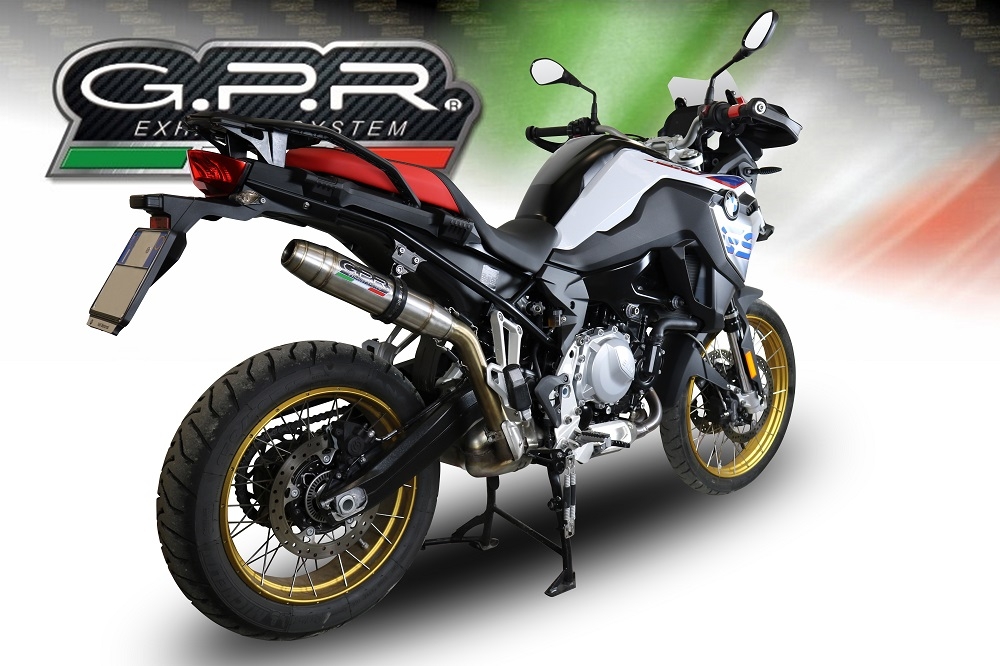 Egzoz ile uyumlu Bmw F 850 Gs -Adventure 2018-2020, Deeptone Inox, Egzoz yasal, onaylı, çıkarılabilir db killer ve bağlantı borulu susturucu 