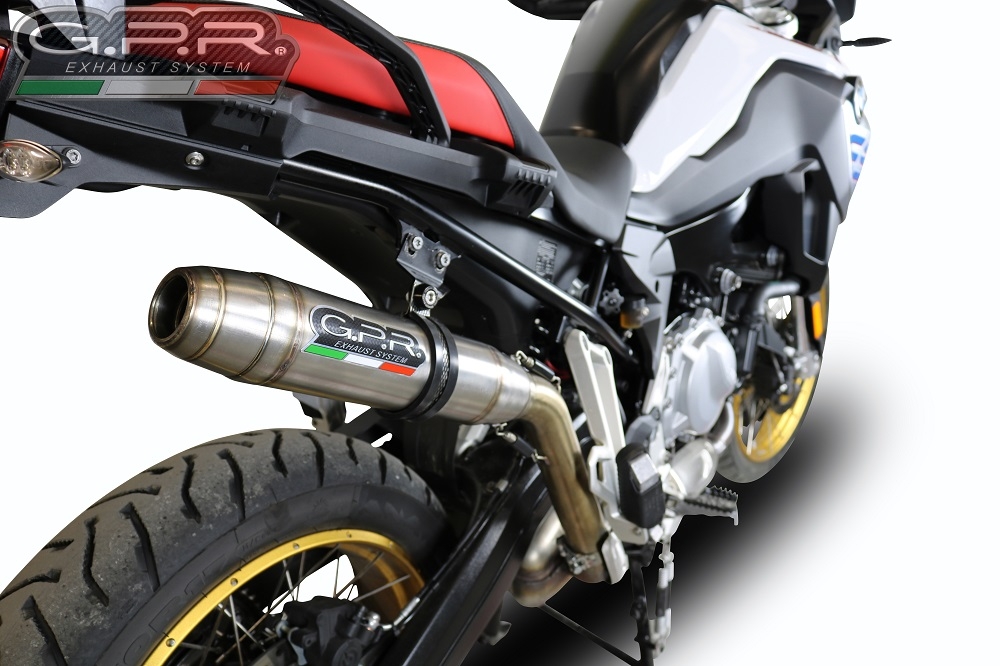 Egzoz ile uyumlu Bmw F 850 Gs -Adventure 2018-2020, Deeptone Inox, Egzoz yasal, onaylı, çıkarılabilir db killer ve bağlantı borulu susturucu 