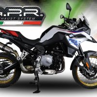 GPR exhaust compatible with  Bmw F 900 Gs Adventure 2024-2025, New Grand Prix Evo Titanium, Homologated legal slip-on exhaust including removable db killer and link pipe 