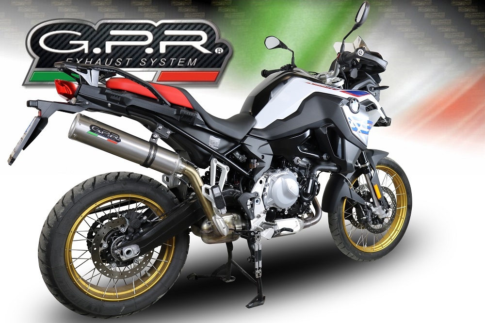 Exhaust compatible with Bmw F 850 Gs -Adventure 2021-2024, M3 Inox , Homologated legal slip-on exhaust including removable db killer and link pipe 