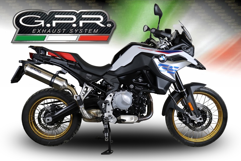 Egzoz ile uyumlu Bmw F 850 Gs -Adventure 2021-2024, Satinox , Egzoz yasal, onaylı, çıkarılabilir db killer ve bağlantı borulu susturucu 