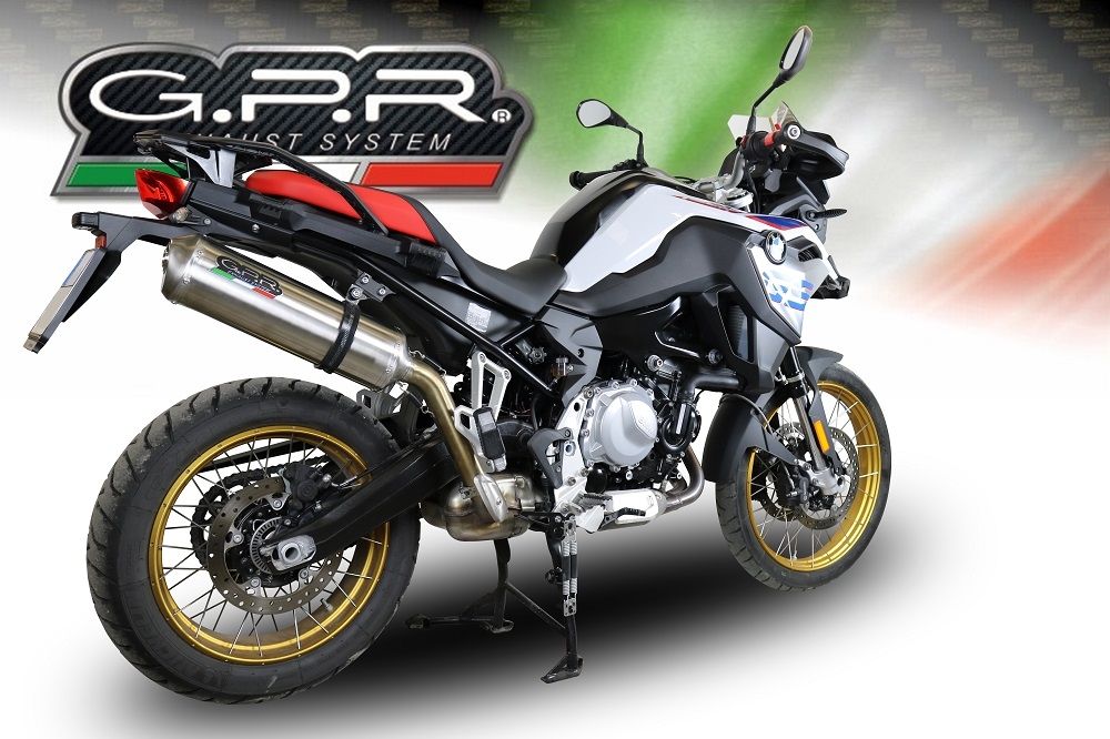Egzoz ile uyumlu Bmw F 850 Gs -Adventure 2021-2024, Satinox , Egzoz yasal, onaylı, çıkarılabilir db killer ve bağlantı borulu susturucu 