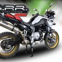 Egzoz ile uyumlu Bmw F 850 Gs -Adventure 2021-2024, Satinox , Egzoz yasal, onaylı, çıkarılabilir db killer ve bağlantı borulu susturucu 