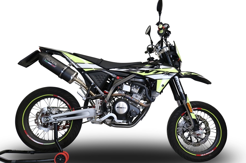Egzoz ile uyumlu Fantic Motor 125 M Performance 2019-2020, Furore Poppy, Egzoz yasal, onaylı, çıkarılabilir db killer ve bağlantı borulu susturucu 