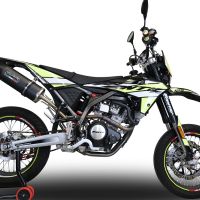 Egzoz ile uyumlu Fantic Motor 125 M Performance 2019-2020, Furore Poppy, Egzoz yasal, onaylı, çıkarılabilir db killer ve bağlantı borulu susturucu 