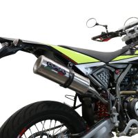 Exhaust compatible with Fantic Motor XEF 125 2021-2024, M3 Inox , Homologated legal slip-on exhaust including removable db killer and link pipe 
