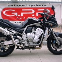 Egzoz ile uyumlu Yamaha Fzs 1000 Fazer 2001-2005, Trioval, Egzoz yasal, onaylı, çıkarılabilir db killer ve bağlantı borulu susturucu 