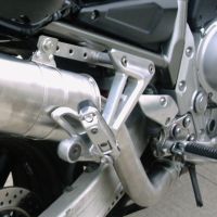 Egzoz ile uyumlu Yamaha Fzs 1000 Fazer 2001-2005, Deeptone Inox, Egzoz yasal, onaylı, çıkarılabilir db killer ve bağlantı borulu susturucu 